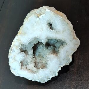 Druzy Quartz Half Polished Geode 5 7/8 " x 4 7/8" - Heavy 3 lb. 2.5 oz.